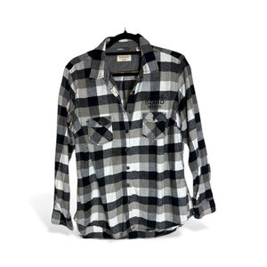 WEATHERPROOF Newer women’s XL Black, Grey & White flannel w/Goose Island Logo